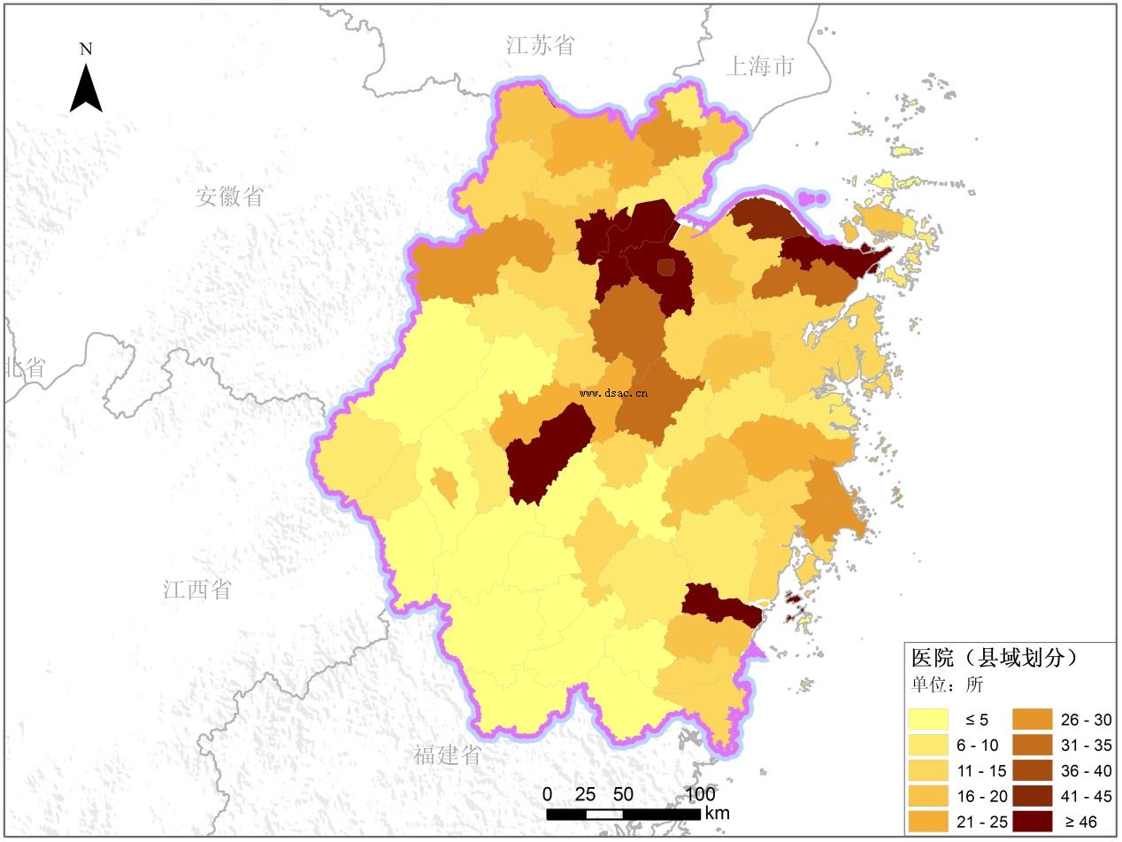 浙江省县级医院分布与医疗资源均衡性 基于生态资源监测视角的实证分析